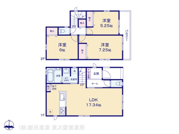 ハートフルタウン柏原円明町613番の見取り図