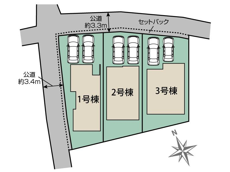ブルーミングガーデン千葉市中央区千葉寺町３棟の見取り図