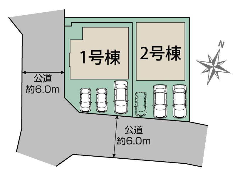 ブルーミングガーデン千葉市花見川区さつきが丘１丁目２棟の見取り図