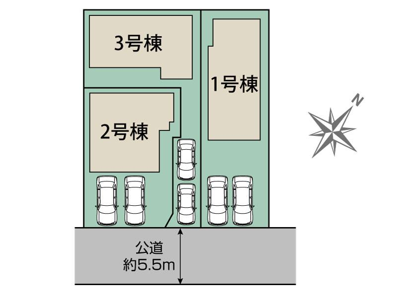 ブルーミングガーデン平塚市南原１丁目３棟の見取り図