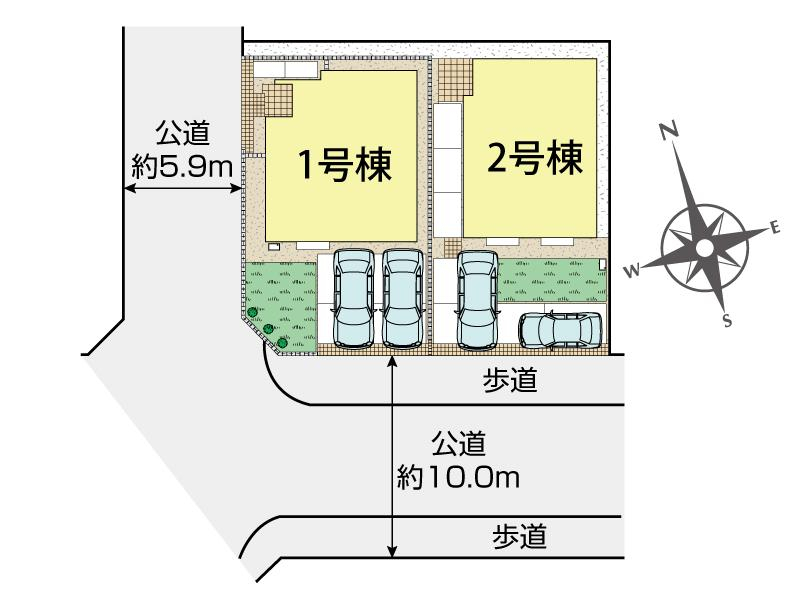 ブルーミングガーデン横浜市瀬谷区南台１丁目　２棟の見取り図