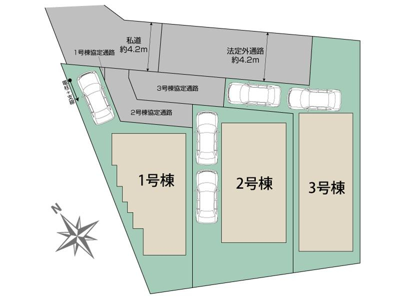 ブルーミングガーデン志木市上宗岡１丁目３棟の見取り図