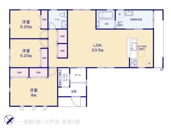 リーブルガーデンひたちなか津田９期の見取り図