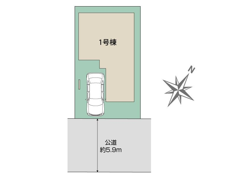 ブルーミングガーデン西宮市上甲東園５丁目１棟の見取り図