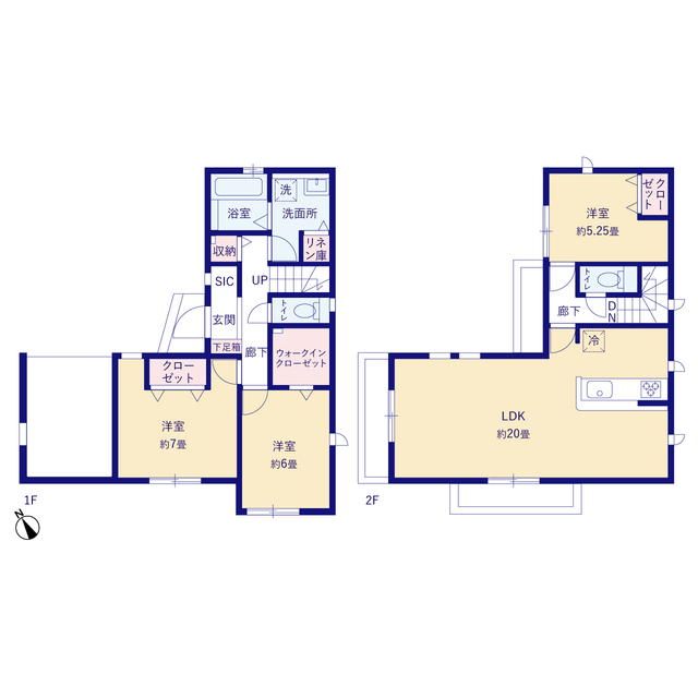 グラファーレ4244横須賀市長坂３期１棟の見取り図