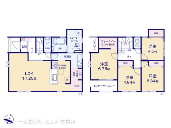 リーブルガーデン八幡東区竹下町第三の見取り図