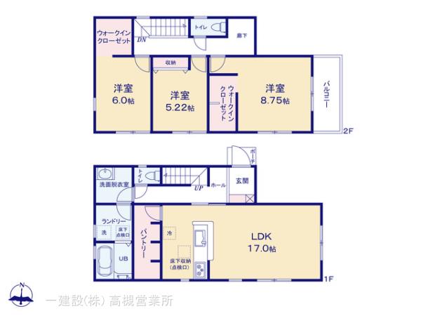 リーブルガーデン枚方市渚東町４期の見取り図