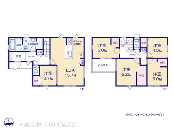 リーブルガーデン鈴鹿市住吉第２の見取り図