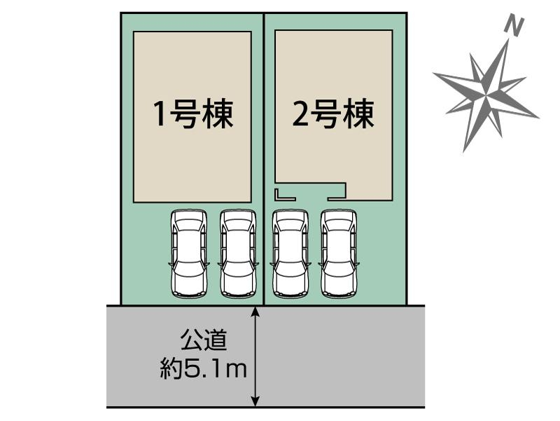 ブルーミングガーデン知多市八幡深山口２棟の見取り図