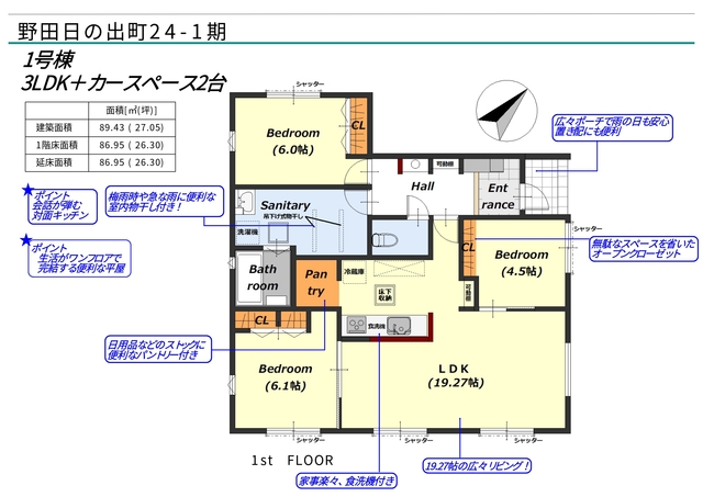 リナージュ野田日の出町　第１期の見取り図