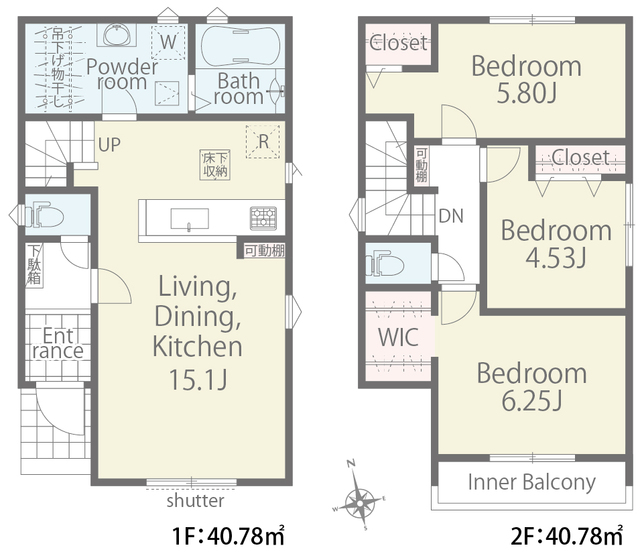 リナージュ八王子上壱分方町　第１期の見取り図