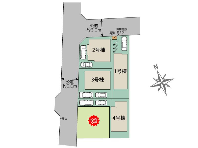 ブルーミングガーデン所沢市東狭山ケ丘１丁目５棟の見取り図
