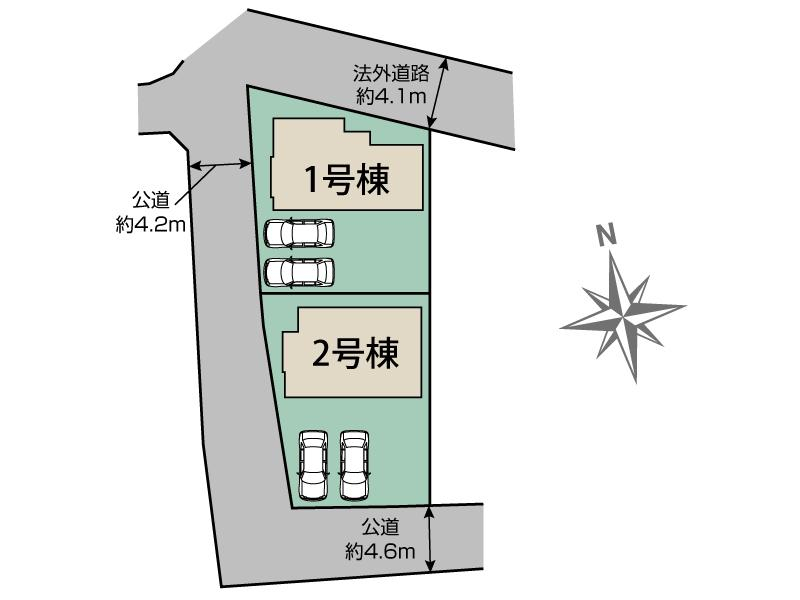 ブルーミングガーデン小郡市小郡２棟の見取り図