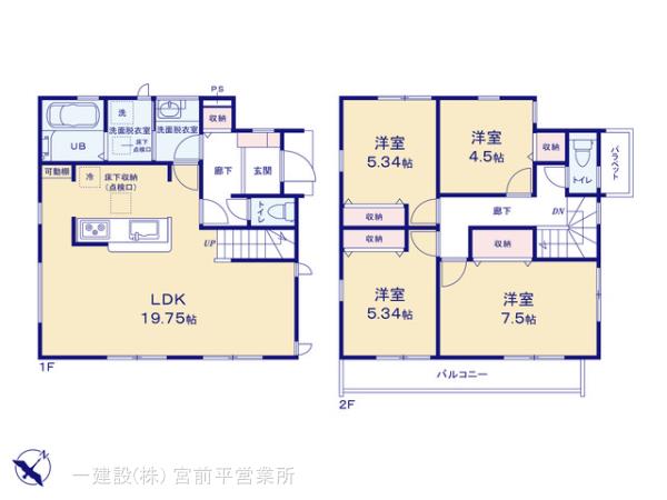 リーブルガーデン宮前区野川本町１丁目の見取り図