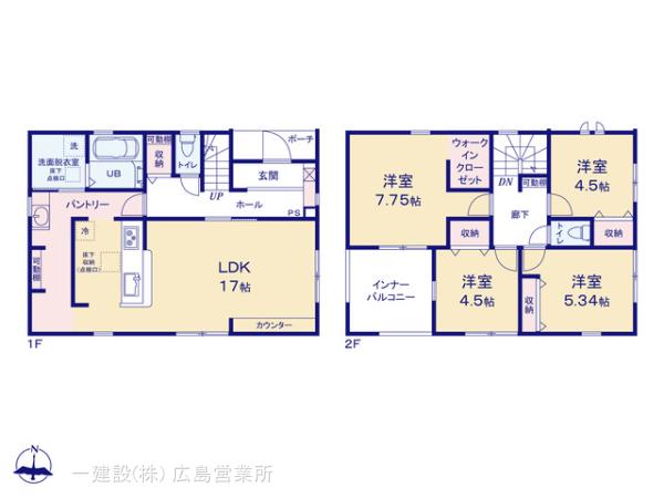 リーブルガーデン岩国市南岩国町５丁目２期の見取り図