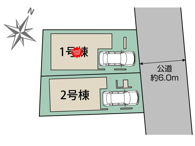 ブルーミングガーデンさいたま市北区東大成町２丁目２期２棟の見取り図