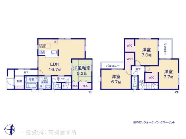 リーブルガーデン京都市伏見区桃山町大島３期の見取り図
