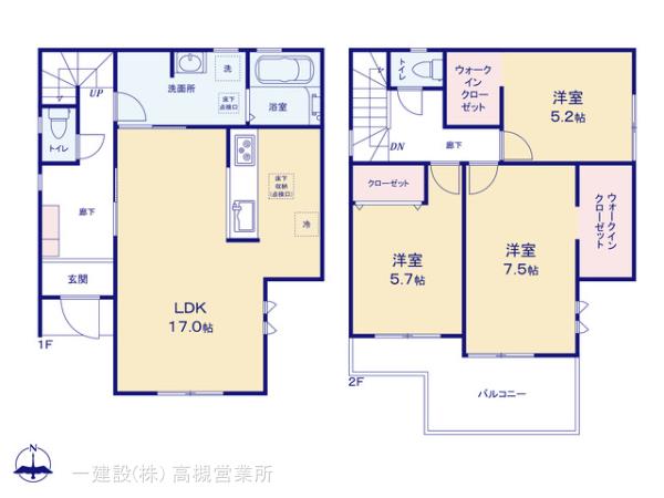 リーブルガーデン豊中市桜の町６期の見取り図