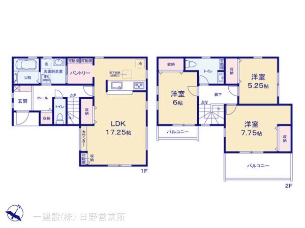 リーブルガーデン日野市日野第5の見取り図