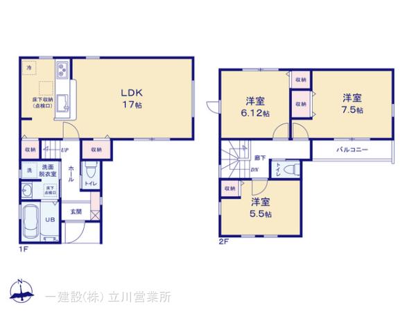 リーブルガーデン東村山萩山町第６期の見取り図