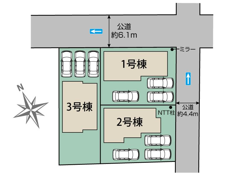 ブルーミングガーデン浜松市中央区雄踏町宇布見２期３棟の見取り図