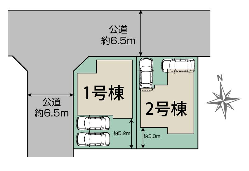 ブルーミングガーデン海部郡蟹江町宝４丁目２棟の見取り図