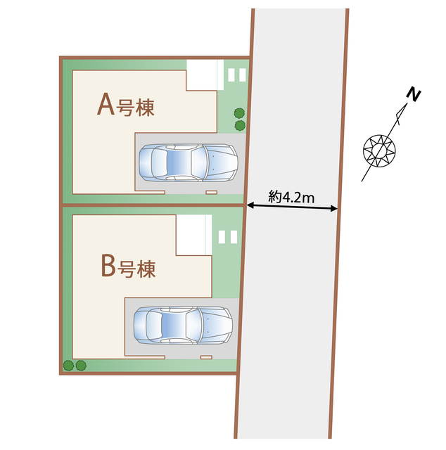 ハートフルタウン所沢市弥生町2875番の見取り図