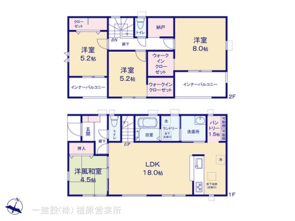 リーブルガーデン斑鳩町龍田３丁目２期の見取り図