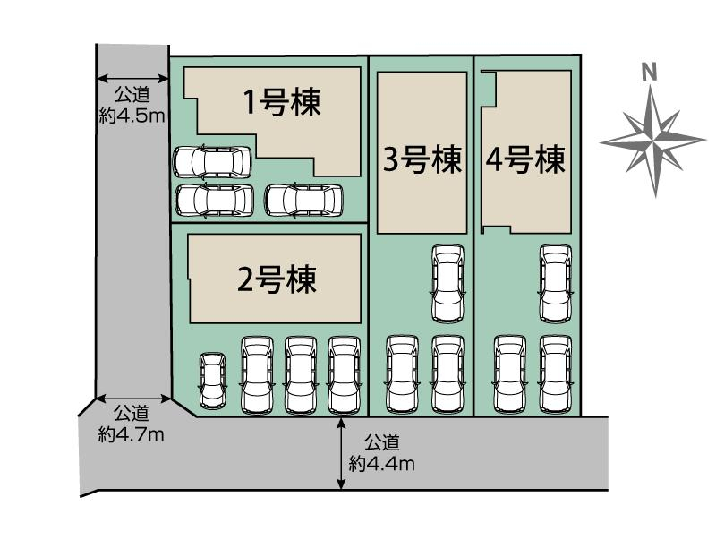 ブルーミングガーデン豊橋市西高師町沢向４棟の見取り図