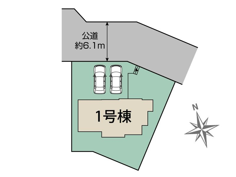 ブルーミングガーデン福岡市東区美和台６丁目１棟の見取り図