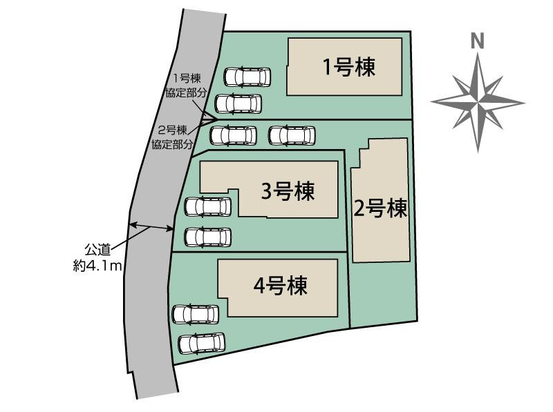 ブルーミングガーデン熊本市南区良町５丁目４棟の見取り図