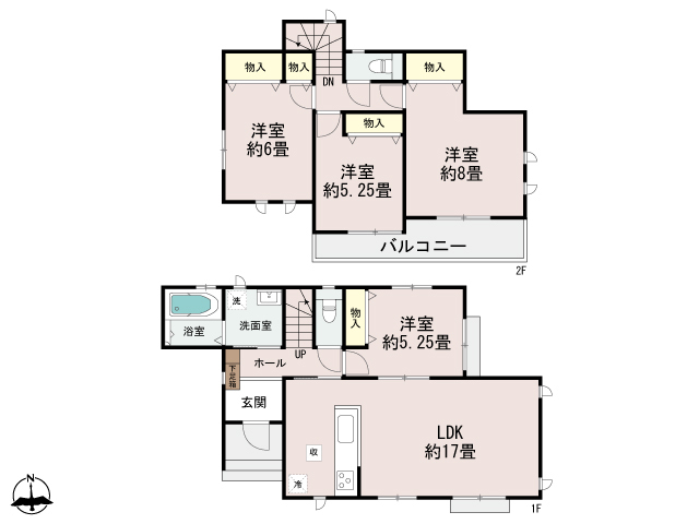 ハートフルタウン藤沢市白旗4丁目2536の見取り図