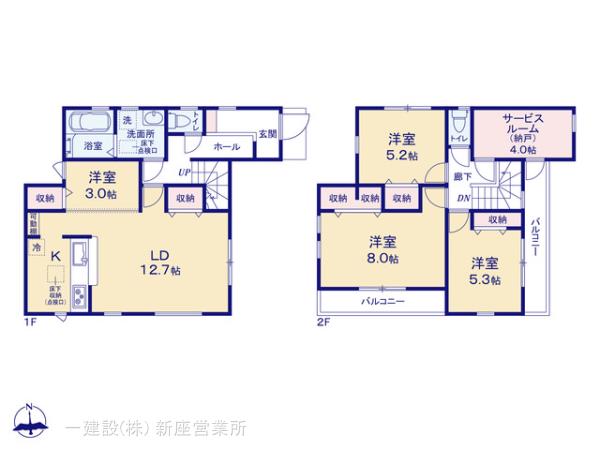 リーブルガーデン川越木野目の見取り図