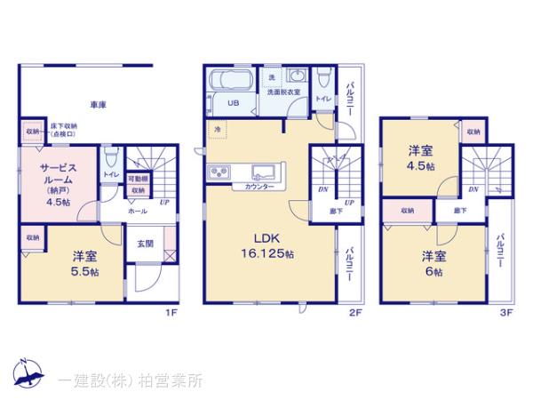 リーブルガーデン松戸市栄町３期の見取り図