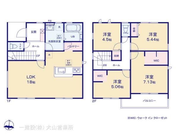 リーブルガーデン各務原市鵜沼朝日町の見取り図