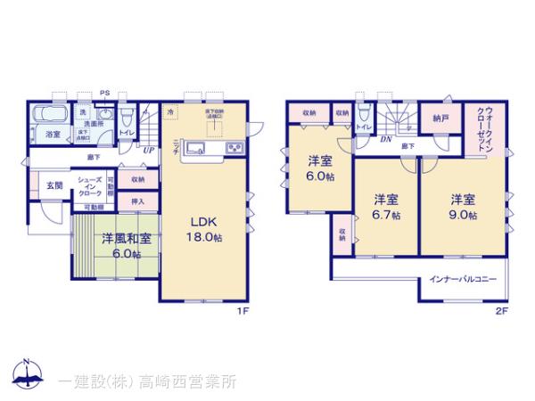 リーブルガーデン第１前橋堀越の見取り図