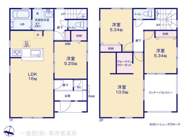 リーブルガーデン彦根市高宮町１８期の見取り図