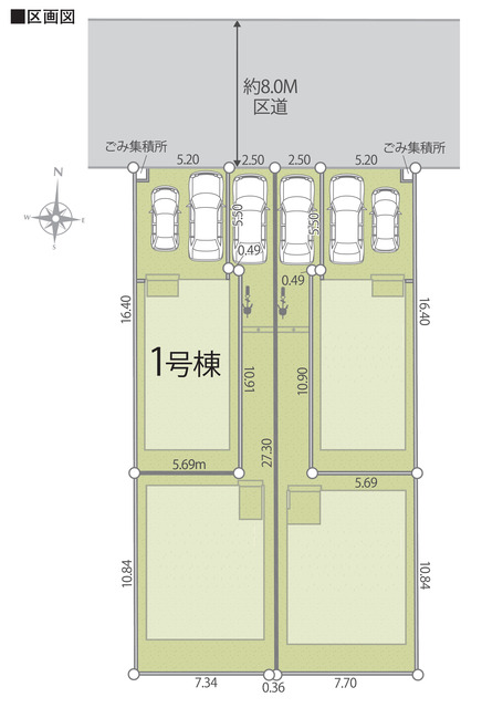リナージュ足立保木間１丁目　第１期の見取り図