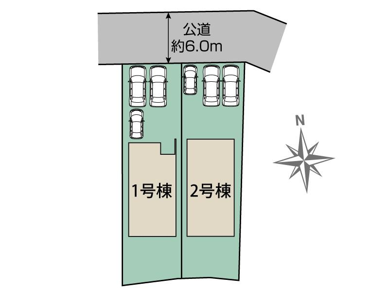ブルーミングガーデン郡山市安積荒井二丁目２棟の見取り図