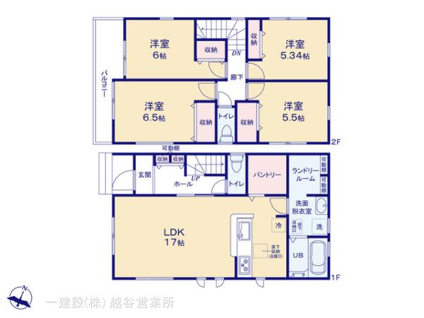 リーブルガーデン三郷市彦糸第３の見取り図