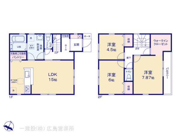 リーブルガーデン佐伯区美の里１丁目２期の見取り図