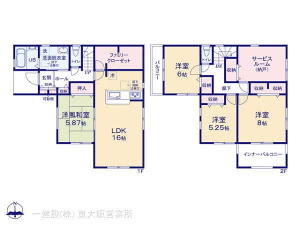 リーブルガーデン川西町結崎２０期の見取り図