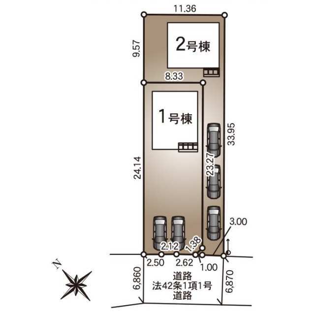 クレイドルガーデン市原市玉前 第1の見取り図