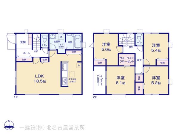 リーブルガーデン北名古屋市石橋第３の見取り図