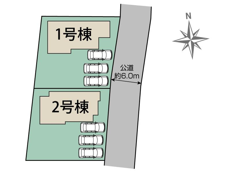 ブルーミングガーデン南アルプス市下宮地２期２棟の見取り図