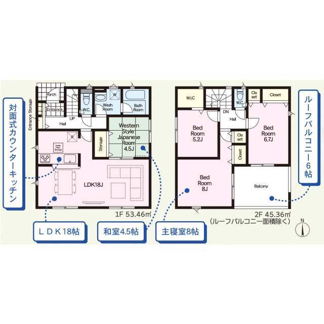 クレイドルガーデン佐野市伊賀町 第1の見取り図