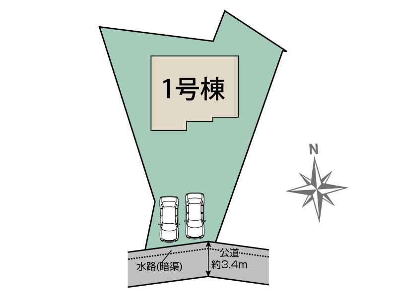 ブルーミングガーデン水戸市姫子１丁目１棟の見取り図