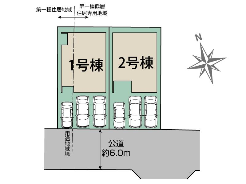 ブルーミングガーデン豊田市志賀町高洞２棟の見取り図