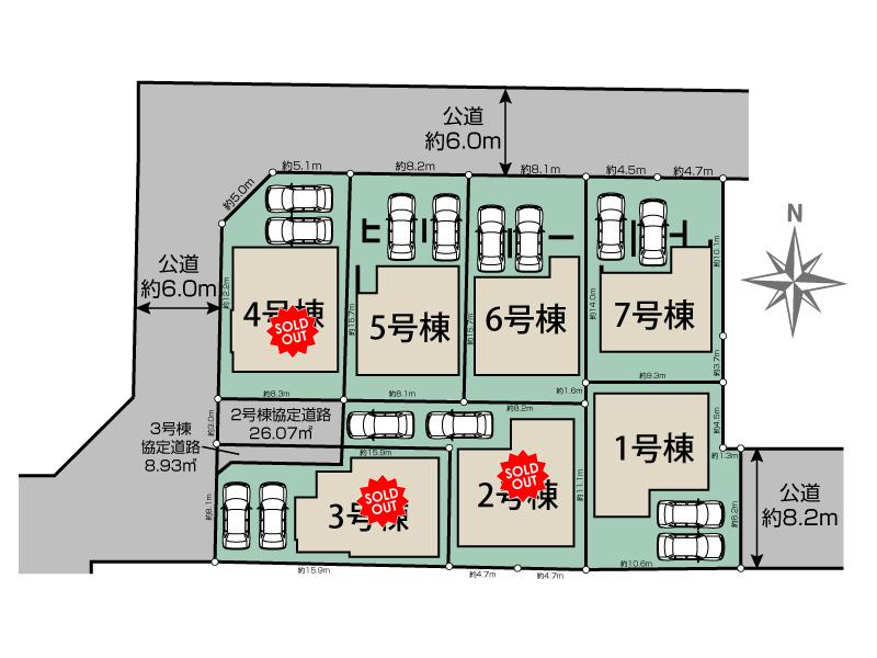 ブルーミングガーデン奈良市杏町２期７棟の見取り図