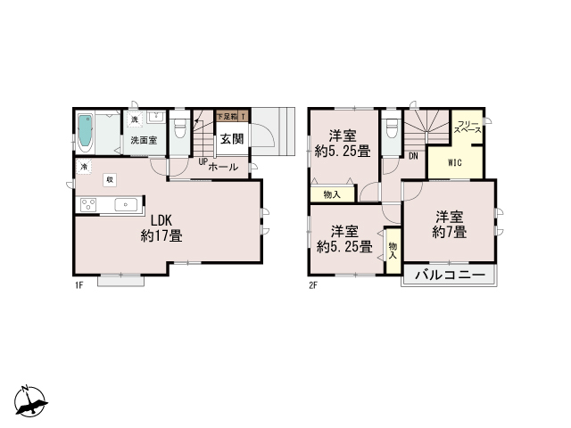 ハートフルタウン高崎市浜尻町700番11の見取り図